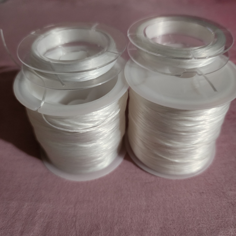 4 Flat Elastic 1mm String Rolls Bundle (More Than… - image 3